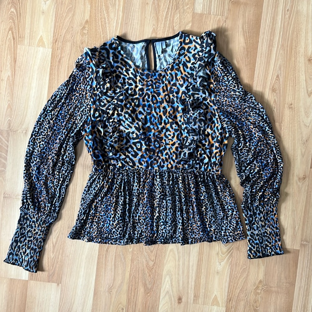 Anthropologie Leopard Print Blouse